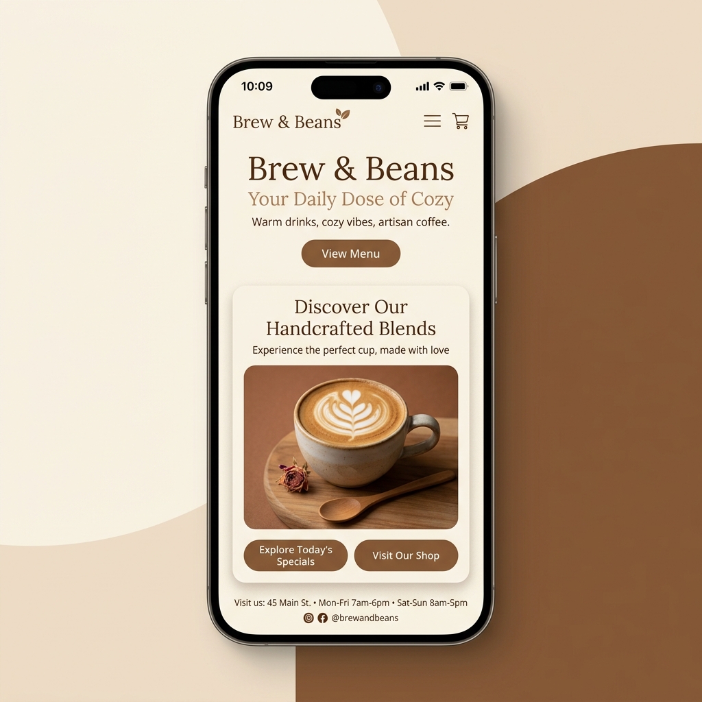 Brew & Beans Project mockup