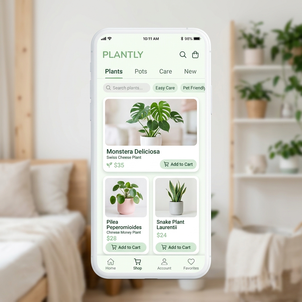 Plant Store Project mockup